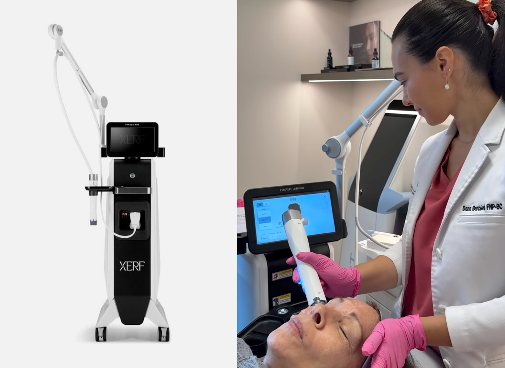 NicholsMD XERF treatment device in use